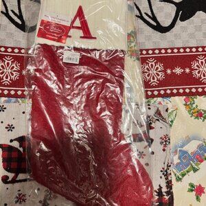 Kohl's Red Cable Knit Stocking with white Top - Various Letters Available